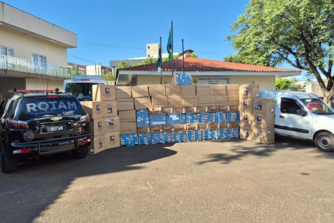 ROTAM apreende mais de 52 mil maços de cigarros contrabandeados em operação conjunta