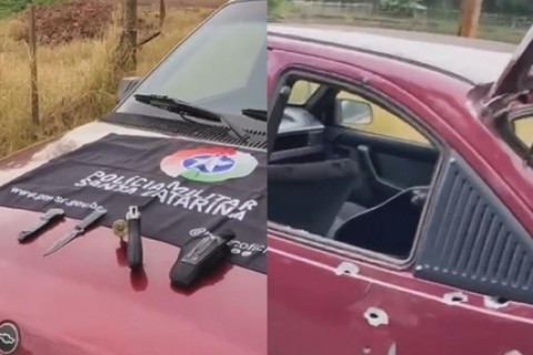 Acusado de matar jovem a facadas em Chapecó é preso após confronto com a polícia